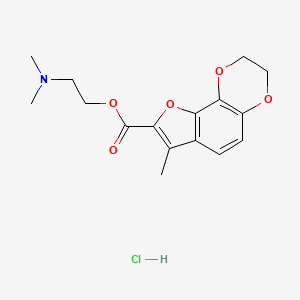 Furo(2,3-f)-1,4-benzodioxin-8-carboxylic acid, 7-methyl-, dimethylaminoethyl ester, hydrochloride