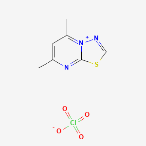 1,3,4-Thiadiazolo(3,4-a)pyrimidin-4-ium, 5,7-dimethyl-, perclorate
