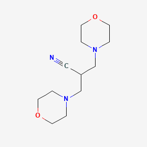 3-Morpholin-4-yl-2-(morpholin-4-ylmethyl)propanenitrile
