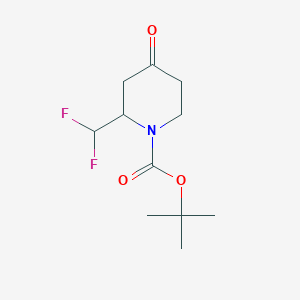 molecular formula C11H17F2NO3 B1655436 Tert-butyl 2-(difluoromethyl)-4-oxopiperidine-1-carboxylate CAS No. 362705-39-3