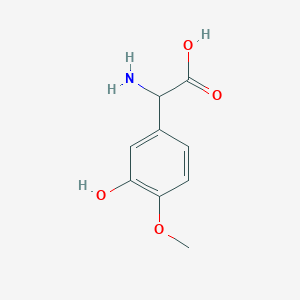 molecular formula C9H11NO4 B1655464 Amino-(3-hydroxy-4-methoxy-phenyl)-acetic acid CAS No. 368858-99-5