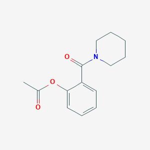 molecular formula C14H17NO3 B1655468 Piperidine, 1-[2-(acetyloxy)benzoyl]- CAS No. 36930-87-7