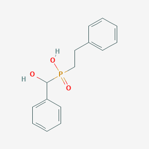 molecular formula C15H17O3P B1655469 Phosphinic acid, (hydroxyphenylmethyl)(2-phenylethyl)- CAS No. 369398-20-9