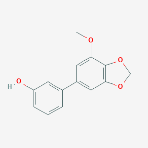 molecular formula C14H12O4 B165548 3-(7-Methoxy-1,3-benzodioxol-5-yl)phenol CAS No. 136051-64-4