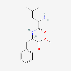 molecular formula C16H24N2O3 B1655525 METHYL 2-[(2-AMINO-4-METHYL-PENTANOYL)AMINO]-3-PHENYL-PROPANOATE CAS No. 37885-98-6