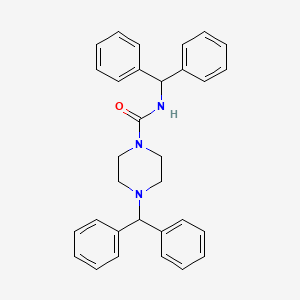 molecular formula C31H31N3O B1655543 N,4-dibenzhydrylpiperazine-1-carboxamide CAS No. 381248-72-2