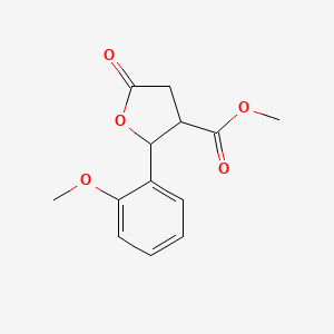 molecular formula C13H14O5 B1655570 Methyl 2-(2-methoxyphenyl)-5-oxooxolane-3-carboxylate CAS No. 385376-40-9
