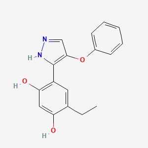 4-ethyl-6-(4-phenoxy-1H-pyrazol-3-yl)-1,3-Benzenediol