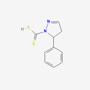 1H-Pyrazole-1-carbodithioic acid, 4,5-dihydro-5-phenyl-