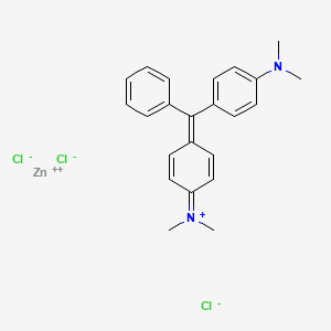molecular formula C23H25Cl3N2Zn B1655587 Zinc;[4-[[4-(dimethylamino)phenyl]-phenylmethylidene]cyclohexa-2,5-dien-1-ylidene]-dimethylazanium;trichloride CAS No. 38845-49-7