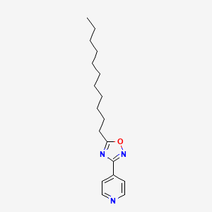 molecular formula C18H27N3O B1655588 Pyridine, 4-(5-undecyl-1,2,4-oxadiazol-3-yl)- CAS No. 388575-61-9