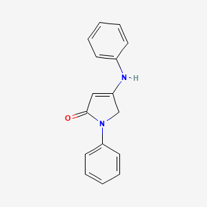 molecular formula C16H14N2O B1655594 3-anilino-1-phenyl-2H-pyrrol-5-one CAS No. 39081-93-1