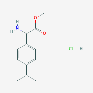 molecular formula C12H18ClNO2 B1655595 Methyl 2-amino-2-[4-(propan-2-yl)phenyl]acetate hydrochloride CAS No. 390815-47-1