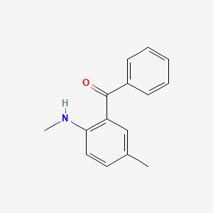 molecular formula C15H15NO B1655598 Methanone, [5-methyl-2-(methylamino)phenyl]phenyl- CAS No. 39106-78-0