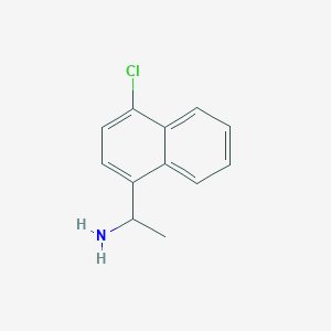 molecular formula C12H12ClN B1655599 1-(4-Chloronaphthalen-1-yl)ethan-1-amine CAS No. 39110-78-6