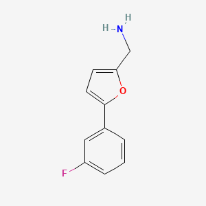 molecular formula C11H10FNO B1655604 [5-(3-Fluorophenyl)furan-2-yl]methanamine CAS No. 39170-15-5