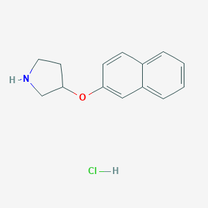 molecular formula C14H16ClNO B165563 2-萘基 3-吡咯烷基醚盐酸盐 CAS No. 127342-10-3