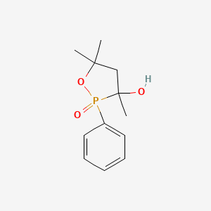 molecular formula C12H17O3P B1655633 cis-2-Phenyl-3,5,5-trimethyl-1,2-oxaphospholan-3-ol 2-oxide CAS No. 39770-52-0