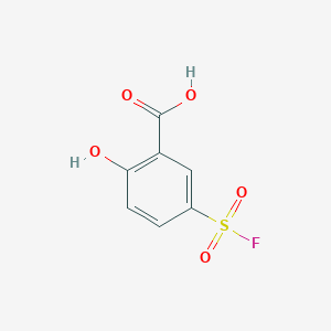 molecular formula C7H5FO5S B1655644 5-(Fluorosulfonyl)-2-hydroxybenzoic acid CAS No. 400-96-4