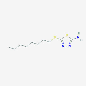 molecular formula C10H19N3S2 B1655654 1,3,4-Thiadiazol-2-amine, 5-(octylthio)- CAS No. 40177-31-9