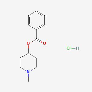 molecular formula C13H18ClNO2 B1655669 4-Piperidinol, 1-methyl-, benzoate, hydrochloride CAS No. 40378-58-3