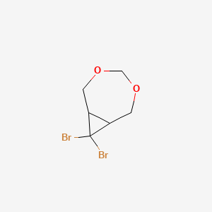 molecular formula C6H8Br2O2 B1655690 8,8-Dibromo-3,5-dioxabicyclo[5.1.0]octane CAS No. 40746-39-2