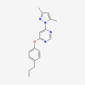 4-(3,5-Dimethylpyrazol-1-yl)-6-(4-propylphenoxy)pyrimidine