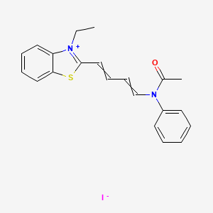 molecular formula C21H21IN2OS B1655729 N-[4-(3-ethyl-1,3-benzothiazol-3-ium-2-yl)buta-1,3-dienyl]-N-phenylacetamide;iodide CAS No. 41382-91-6