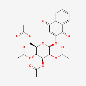 [(2R,3R,4S,5R,6S)-3,4,5-triacetyloxy-6-(1,4-dioxonaphthalen-2-yl)oxyoxan-2-yl]methyl acetate