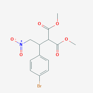molecular formula C13H14BrNO6 B1655733 Dimethyl [1-(4-bromophenyl)-2-nitroethyl]propanedioate CAS No. 41441-38-7