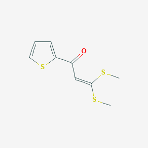 molecular formula C9H10OS3 B1655735 2-Propen-1-one, 3,3-bis(methylthio)-1-(2-thienyl)- CAS No. 41467-29-2