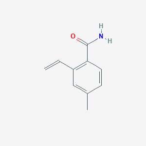 molecular formula C10H11NO B165574 2-Ethenyl-4-methylbenzamide CAS No. 131002-07-8