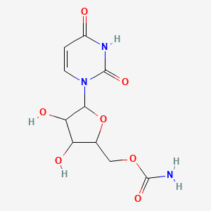 [5-(2,4-Dioxopyrimidin-1-yl)-3,4-dihydroxyoxolan-2-yl]methyl carbamate