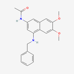 molecular formula C21H22N2O3 B1655766 N-[4-(benzylamino)-6,7-dimethoxynaphthalen-2-yl]acetamide CAS No. 418800-00-7