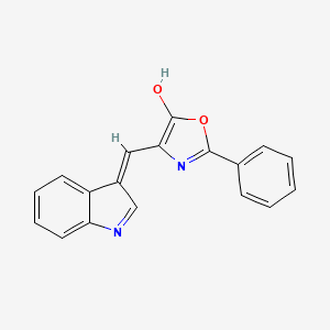 molecular formula C18H12N2O2 B1655787 (Z)-4-((1H-Indol-3-yl)methylene)-2-phenyloxazol-5(4H)-one CAS No. 42136-84-5