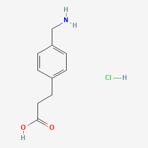 molecular formula C10H14ClNO2 B1655796 3-[4-(Aminomethyl)phenyl]propanoic acid;hydrochloride CAS No. 42287-98-9