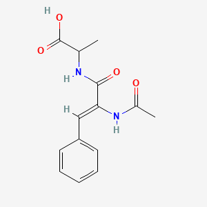 molecular formula C14H16N2O4 B1655797 N-[2-(acetylamino)-3-phenylacryloyl]alanine CAS No. 42291-21-4