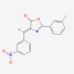 molecular formula C17H12N2O4 B1655801 (4Z)-2-(3-methylphenyl)-4-[(3-nitrophenyl)methylidene]-1,3-oxazol-5-one CAS No. 42344-23-0
