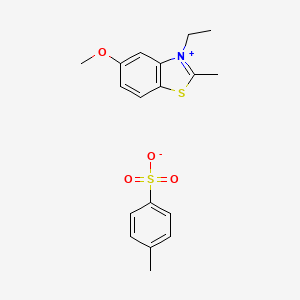 molecular formula C18H21NO4S2 B1655802 Benzothiazolium, 3-ethyl-5-methoxy-2-methyl-, salt with 4-methylbenzenesulfonic acid (1:1) CAS No. 42379-68-0