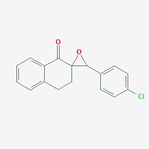 molecular formula C17H13ClO2 B1655808 3'-(4-Chlorophenyl)-3,4-dihydro-1h-spiro[naphthalene-2,2'-oxiran]-1-one CAS No. 42478-33-1