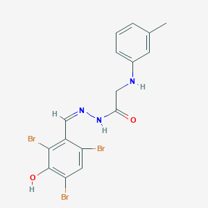 2-(3-methylanilino)-N-[(Z)-(2,4,6-tribromo-3-hydroxyphenyl)methylideneamino]acetamide