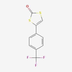 molecular formula C10H5F3OS2 B1655816 4-(4-(Trifluoromethyl)phenyl)-1,3-dithiol-2-one CAS No. 42573-96-6