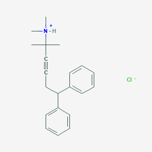 molecular formula C21H26ClN B1655824 Dimethyl-(2-methyl-6,6-diphenylhex-3-yn-2-yl)azanium;chloride CAS No. 4280-00-6