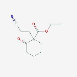 molecular formula C12H17NO3 B1655830 ethyl 1-(2-cyanoethyl)-2-oxocyclohexane-1-carboxylate CAS No. 42894-09-7