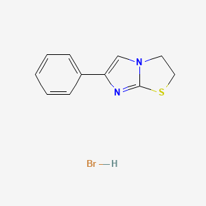 molecular formula C11H11BrN2S B1655861 6-Phenyl-2,3-dihydroimidazo[2,1-b][1,3]thiazole;hydrobromide CAS No. 4335-27-7