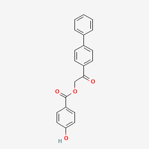 molecular formula C21H16O4 B1655866 [2-Oxo-2-(4-phenylphenyl)ethyl] 4-hydroxybenzoate CAS No. 4347-81-3