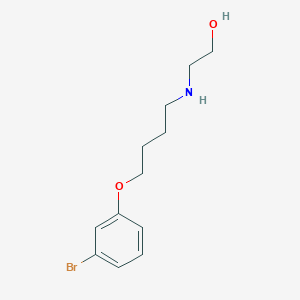 molecular formula C12H18BrNO2 B1655867 2-[4-(3-Bromophenoxy)butylamino]ethanol CAS No. 435288-71-4