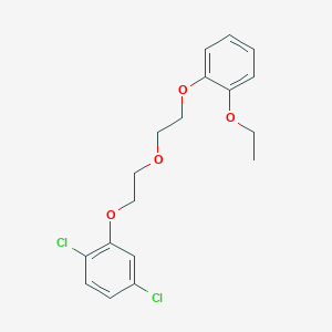molecular formula C18H20Cl2O4 B1655872 1,4-Dichloro-2-[2-[2-(2-ethoxyphenoxy)ethoxy]ethoxy]benzene CAS No. 4372-14-9