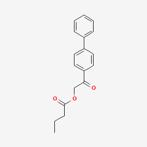 molecular formula C18H18O3 B1655873 2-[1,1'-Biphenyl]-4-yl-2-oxoethyl butyrate CAS No. 4376-30-1