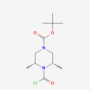 molecular formula C12H21ClN2O3 B1655876 1-Chlorocarbonyl-cis-2,6-dimethyl-4-tert-butoxycarbonylpiperazine CAS No. 438050-53-4